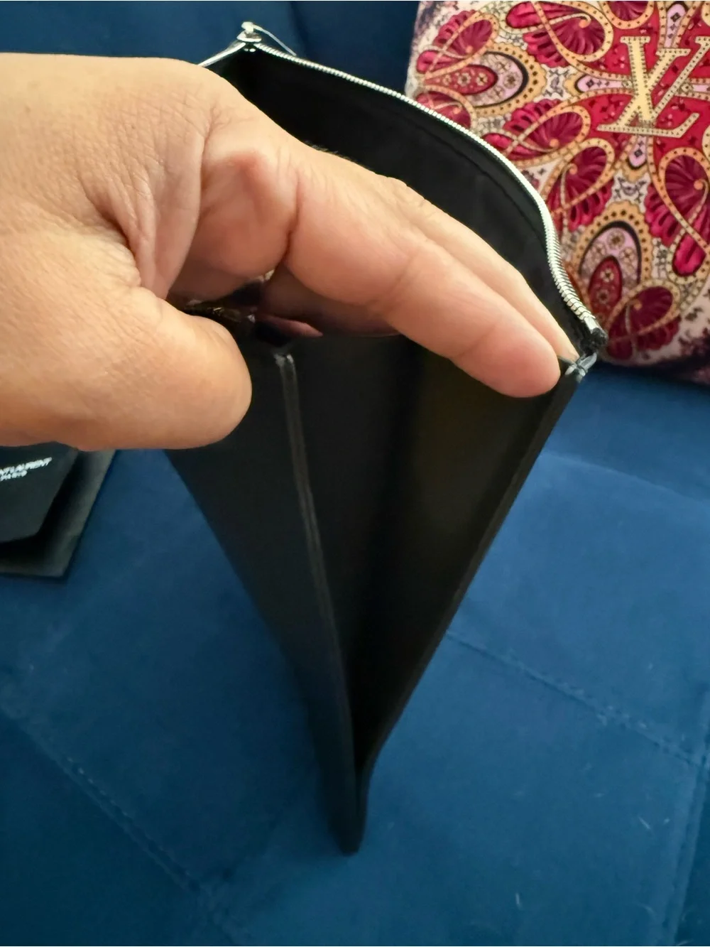Saint Laurent Black Leather Laptop Sleeve